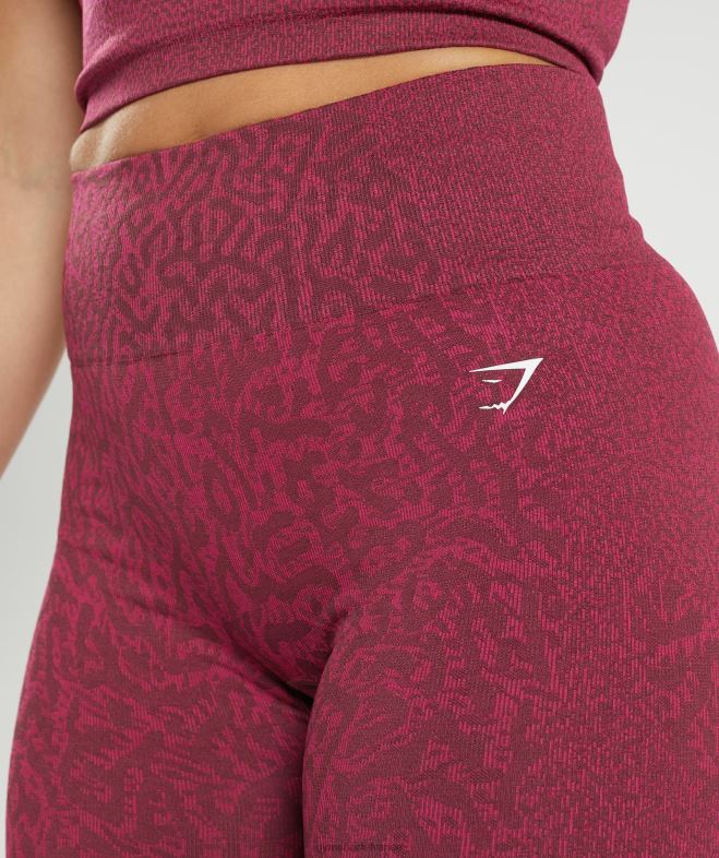 Gymshark adapter le short cycliste sans couture animal récif | brun cerise femmes 6HF2883